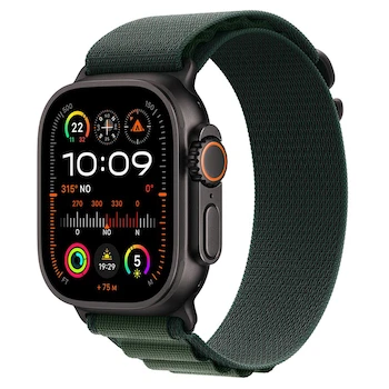 Imagen 2 de Apple Watch Ultra 2 GPS + Cellular Caja de Titanio Negro 49 mm Correa Alpine Verde Oscuro Chica