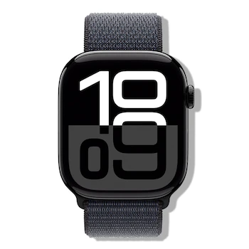 Imagen de referencia para Apple Watch Series 10 GPS con Caja de Aluminio Negro Azabache de 46 mm y Correa Loop Deportiva Color Tinta