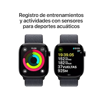 Imagen 4 de Apple Watch Series 10 GPS con Caja de Aluminio Negro Azabache de 46 mm y Correa Loop Deportiva Color Tinta