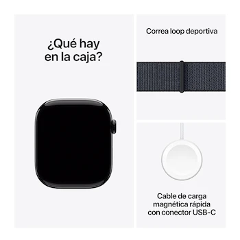 Imagen 5 de Apple Watch Series 10 GPS con Caja de Aluminio Negro Azabache de 46 mm y Correa Loop Deportiva Color Tinta