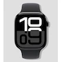 Miniatura de Apple Watch Series 10 GPS Caja de Aluminio Negro Azabache 46 mm Correa Deportiva Negra M-L
