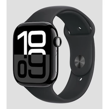 Imagen 2 de Apple Watch Series 10 GPS Caja de Aluminio Negro Azabache 46 mm Correa Deportiva Negra M-L