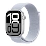 Miniatura de Apple Watch Series 10 GPS con Caja de Aluminio Plata de 46 mm y Correa Loop Deportiva Azul Nube