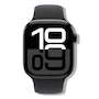 Miniatura de Apple Watch Series 10 GPS Caja Aluminio Negro Azabache 42mm Correa Deportiva Negra M-L