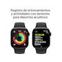 Miniatura de Apple Watch Series 10 GPS Caja Aluminio Negro Azabache 42mm Correa Deportiva Negra M-L