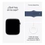 Miniatura de Apple Watch Series 10 GPS Caja Aluminio Plata 46mm Correa Deportiva Azul Denim M-L