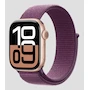 Miniatura de Apple Watch Series 10 GPS 42mm Caja Aluminio Oro Rosa Correa Loop Deportiva Ciruela Modelo MWWK3AM/A