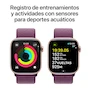 Miniatura de Apple Watch Series 10 GPS 42mm Caja Aluminio Oro Rosa Correa Loop Deportiva Ciruela Modelo MWWK3AM/A