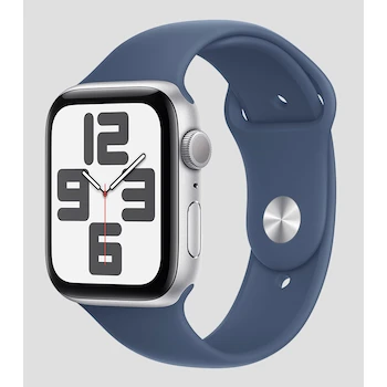 Imagen 2 de Apple Watch SE GPS Caja Aluminio Plata 44mm Correa Deportiva Azul Denim