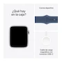 Miniatura de Apple Watch SE GPS Caja Aluminio Plata 44mm Correa Deportiva Azul Denim