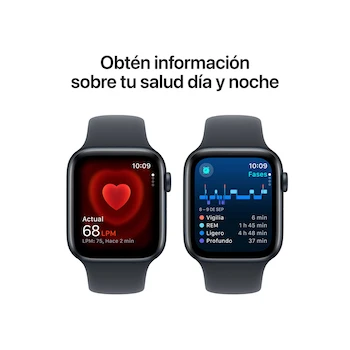 Imagen 4 de Apple Watch SE GPS 44 mm Caja de Aluminio Color Medianoche con Correa Deportiva Color Medianoche
