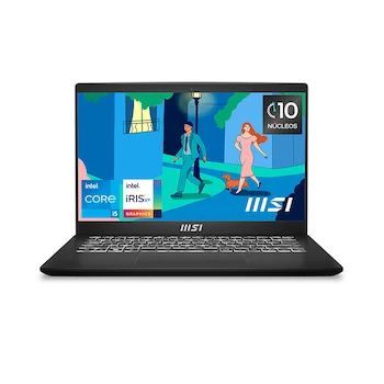 Imagen 1 de Laptop MSI Modern 14 con Pantalla de 14 Pulgadas, Procesador Intel Core i5, 8 GB de RAM, 512 GB SSD, Color Negro
