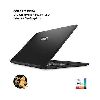 Imagen 3 de Laptop MSI Modern 14 con Pantalla de 14 Pulgadas, Procesador Intel Core i5, 8 GB de RAM, 512 GB SSD, Color Negro