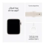 Miniatura de Apple Watch SE GPS 40mm Caja Aluminio Blanco Estelar Correa Deportiva Blanco Estelar