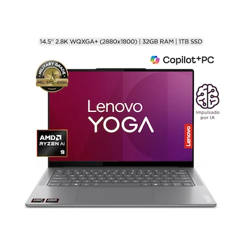 Imagen de referencia para Lenovo Yoga Pro 7 14.5" Tidal Teal Laptop AMD Ryzen AI 9 365 32GB RAM 1TB SSD Model 83HN0006TR