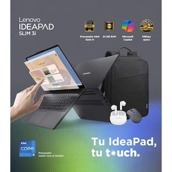 Imagen 2 de Laptop Lenovo IdeaPad Slim 3 15.3 Pulgadas Procesador Intel Core i5 Memoria RAM 24 GB Almacenamiento SSD 512 GB + Accesorios