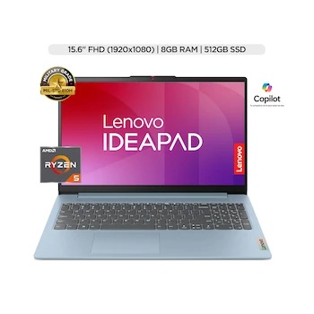 Imagen de referencia para Lenovo IdeaPad Slim 3 15ABR8 15.6" AMD Ryzen 5 8GB RAM 512GB SSD Arctic Grey Laptop