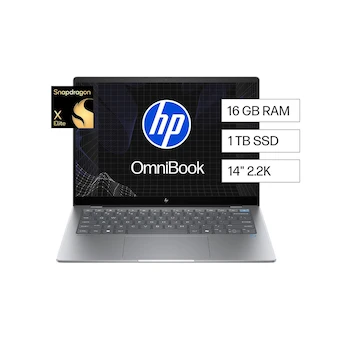 Imagen de referencia para HP OmniBook X 14-fe0001la 14-inch Laptop with Snapdragon X1E-78-100, 16GB RAM, 1TB SSD