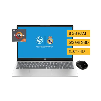 Imagen de referencia para Laptop HP 15-fd0237la Pantalla 15.6 Pulgadas Procesador AMD Ryzen 3 7320U Memoria RAM 8 GB Almacenamiento SSD 512 GB