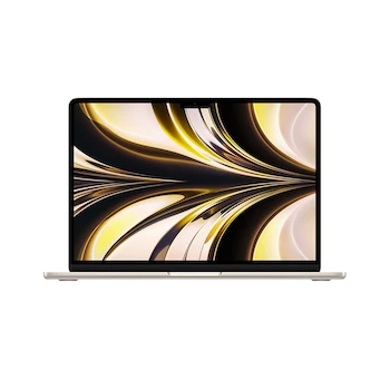 Imagen alusiva al producto MacBook Air 13 Pulgadas Color Blanco Estelar Chip M2 de Apple con CPU de 8 Núcleos GPU de 8 Núcleos Neural Engine de 16 Núcleos