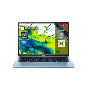 Imagen de referencia para Acer Aspire Lite AL14-31P 14" Laptop Intel Core i3-100U 8GB RAM 512GB SSD Blue