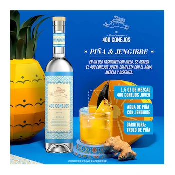 Imagen 4 de Mezcal Artesanal 400 Conejos 700 ml