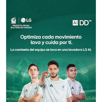 Imagen 2 de Lavadora LG Automática AI DD Plata 21Kg Carga Superior WT21VV6