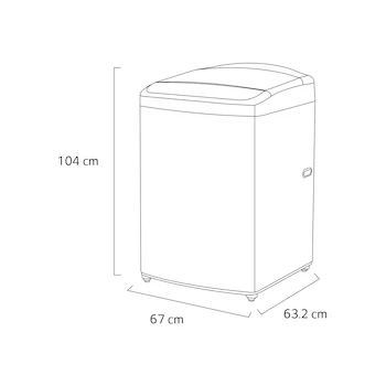 Imagen 3 de Lavadora LG Automática AI DD Plata 21Kg Carga Superior WT21VV6