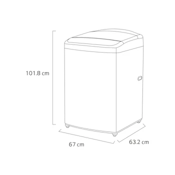 Imagen 3 de Lavadora Automática LG WT19MV6 19 kg Carga Superior Negra