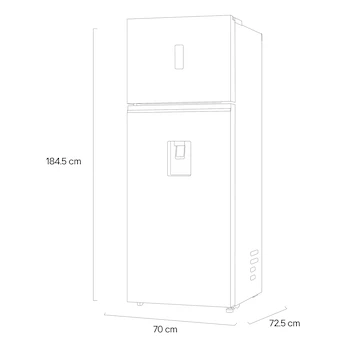 Imagen 3 de Refrigerador LG Top Freezer VT45AWP de 16 Pies Cúbicos Color Plata