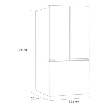 Imagen 3 de LG Refrigerador French Door GM65BPP 25 Pies Cúbicos Negro Básico