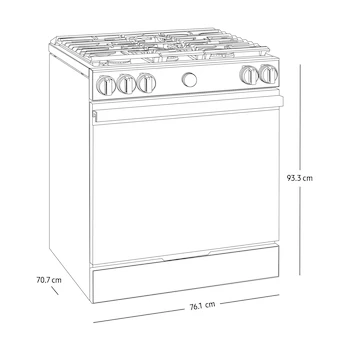 Imagen 3 de Estufa de Piso Samsung Bespoke NSG6DG8500SRAX Gas LP 30" Acero Inoxidable