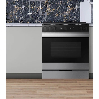 Imagen 2 de Estufa de Piso Samsung Bespoke NSG6DG8700SRAX Gas LP 30 Pulgadas Silver