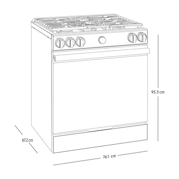 Imagen 3 de Estufa de Piso Samsung Bespoke NSG6DG8700SRAX Gas LP 30 Pulgadas Silver