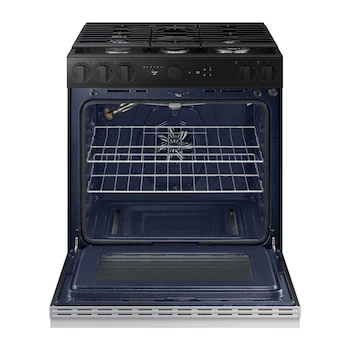 Imagen 4 de Estufa de Piso Samsung Bespoke NSG6DG8700SRAX Gas LP 30 Pulgadas Silver