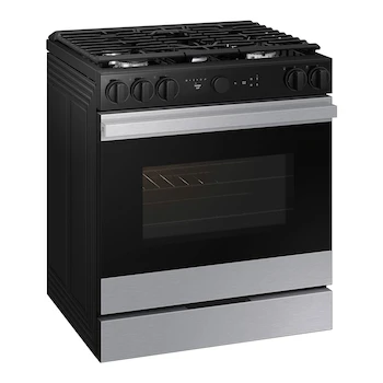 Imagen 5 de Estufa de Piso Samsung Bespoke NSG6DG8700SRAX Gas LP 30 Pulgadas Silver