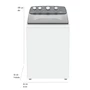 Miniatura de Lavadora Whirlpool Xpert System 8MWTW1824WJM Carga Superior 18 Kg Blanca