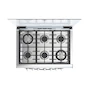 Miniatura de Whirlpool WER3100D Estufa Empotrable Xpert Flamma Gas 30" Gris