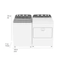 Miniatura de Whirlpool Combo Lavadora Carga Superior 22 Kg + Secadora a Gas Carga Frontal 21 Kg Blanco