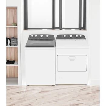 Imagen 3 de Whirlpool Combo Lavadora Carga Superior 22 Kg + Secadora a Gas Carga Frontal 21 Kg Blanco