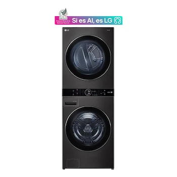 Imagen de referencia para Centro de Lavado LG WashTower WK22BS6 Negro Acero, Carga Frontal 22 kg, Gas Natural Convertible a LP
