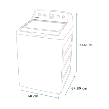 Imagen 4 de Lavadora Automática Mabe LMA72215CBAB0 22 kg Carga Superior Blanca
