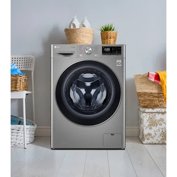 Imagen 2 de LG Lavasecadora Eléctrica 12 Kg Carga Frontal WD12VVC4S6S Acero