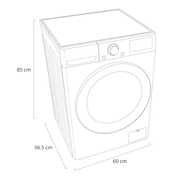 Imagen 3 de LG Lavasecadora Eléctrica 12 Kg Carga Frontal WD12VVC4S6S Acero