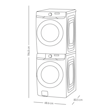 Imagen 3 de Samsung Combo Lavadora y Secadora de Carga Frontal 26 kg Lavado 24 kg Secado Gas LP Modelo F-WD26D8250VSP