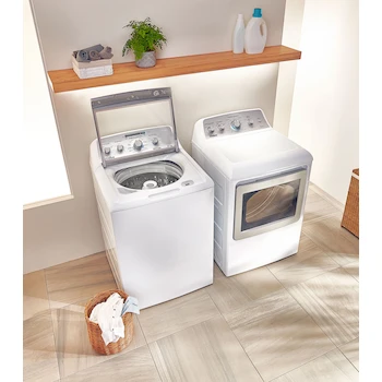 Imagen 3 de Mabe Combo Lavadora 21 kg Blanca LMH70201WBAB0 y Secadora 22 kg Blanca EME2220BG0