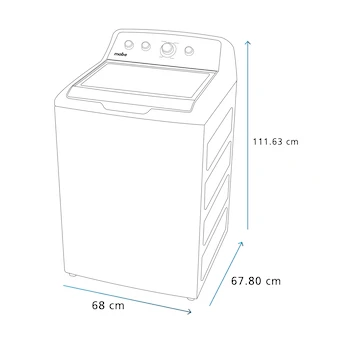 Imagen 4 de Mabe Combo Lavadora 21 kg Blanca LMH70201WBAB0 y Secadora 22 kg Blanca EME2220BG0