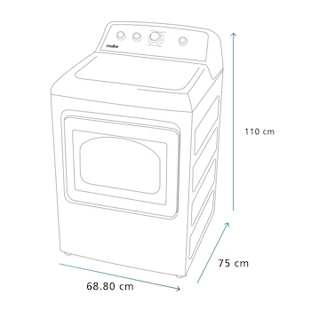 Imagen 5 de Mabe Combo Lavadora 21 kg Blanca LMH70201WBAB0 y Secadora 22 kg Blanca EME2220BG0