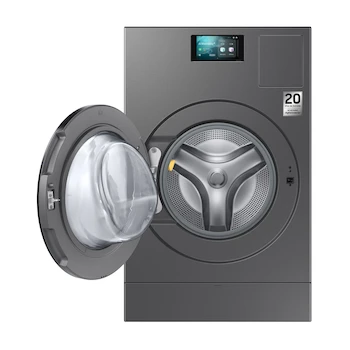 Imagen 3 de Lavasecadora Eléctrica Samsung de Carga Frontal 26 kg Lavado 15 kg Secado Modelo WD26DB8995BZAX Color Inox Negro