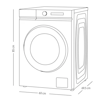 Imagen 3 de Samsung Bespoke WD14BB904DGBAX Lavasecadora Eléctrica Carga Frontal 14 Kg Lavado 9 Kg Secado Negro